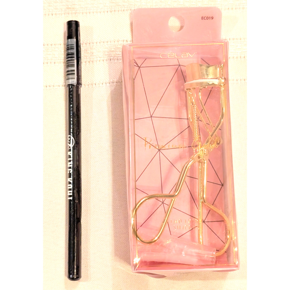 Celavi Eyelash Curler & W7 King Kohl Charcoal Eye Liner Pencil Eye Makeup